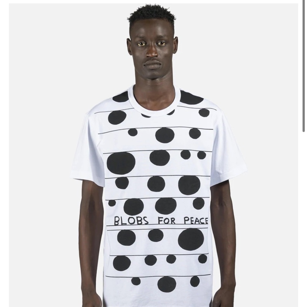 Comme Des Garcons Homme Deux Blobs For Peace Short Sleeve T-shirt White Size M